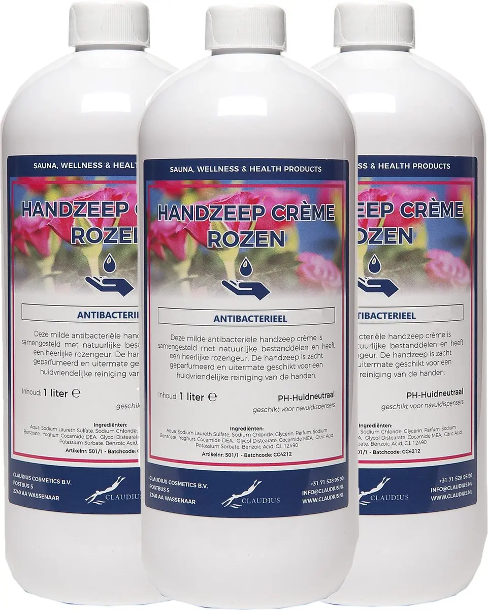 Splashbox Cosmetics Handzeep Crème Rozen 1L