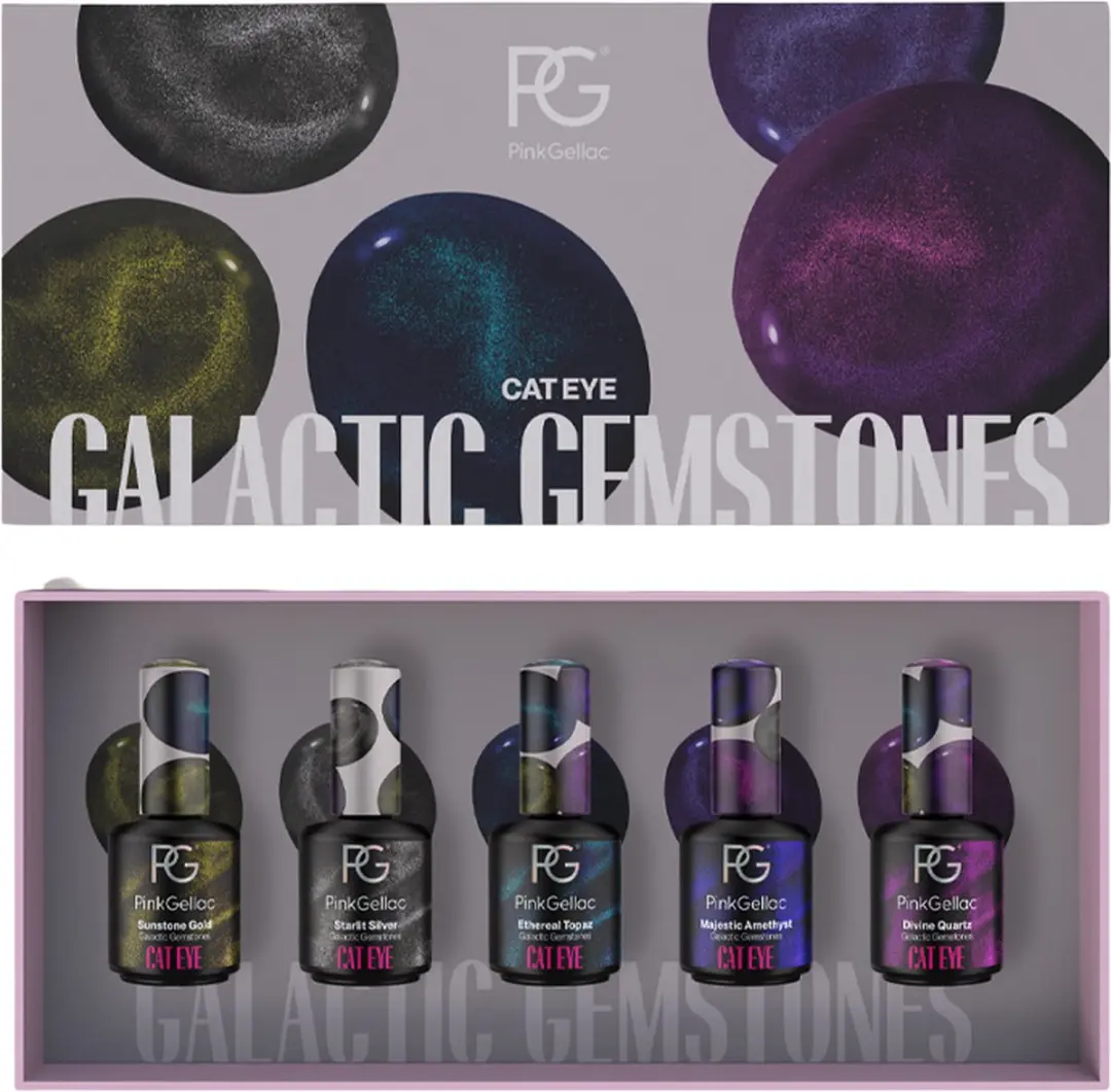 Pink Gellac Cat Eye Collectie Box Galactic Gemstones - 5x15ml Multicolor