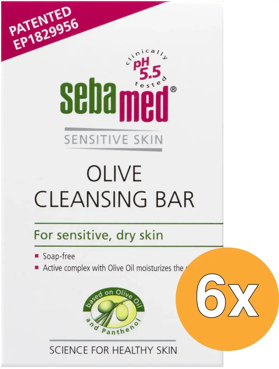 Sebamed Zeepvrije Wastablet Olijf - 6x150ml