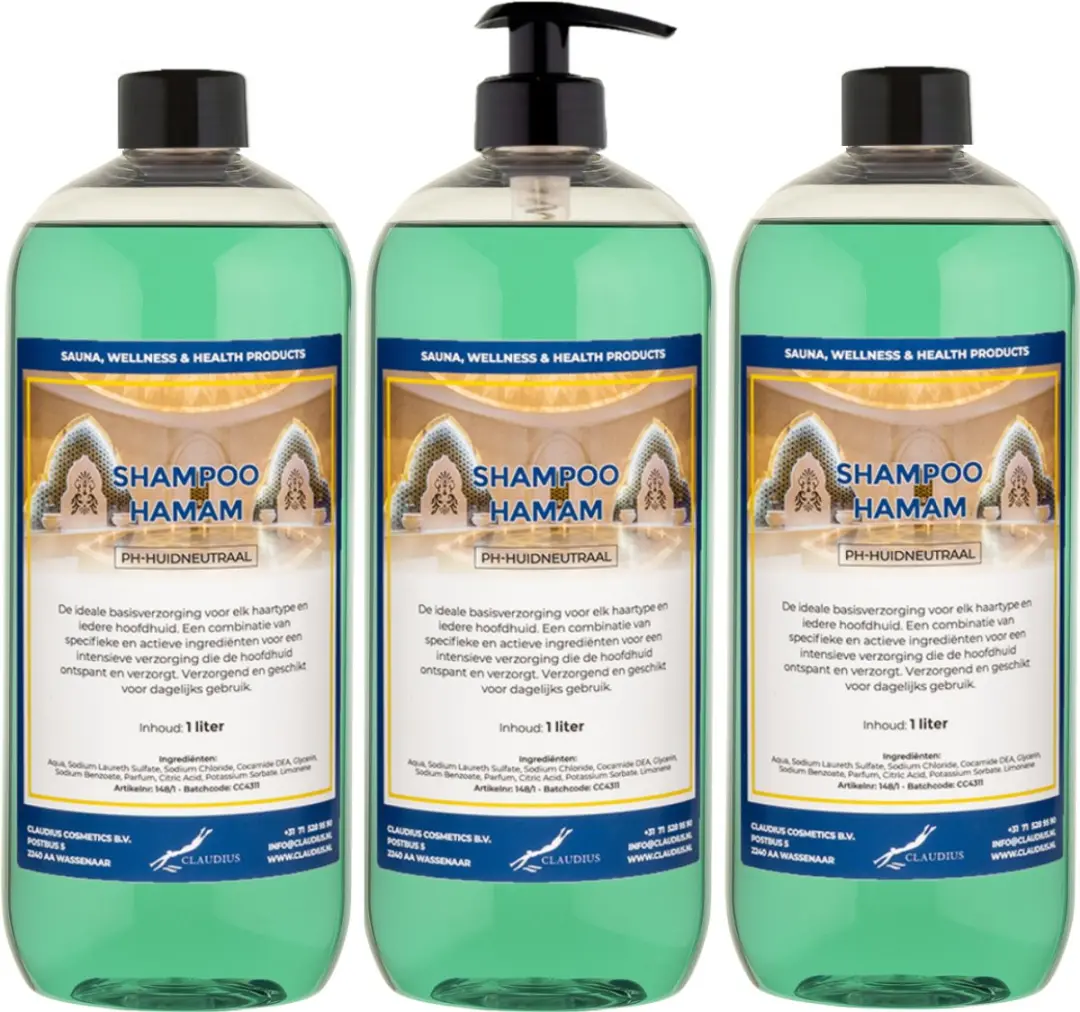 Splashbox Cosmetics Shampoo Hamam 1L - 3 Stuks
