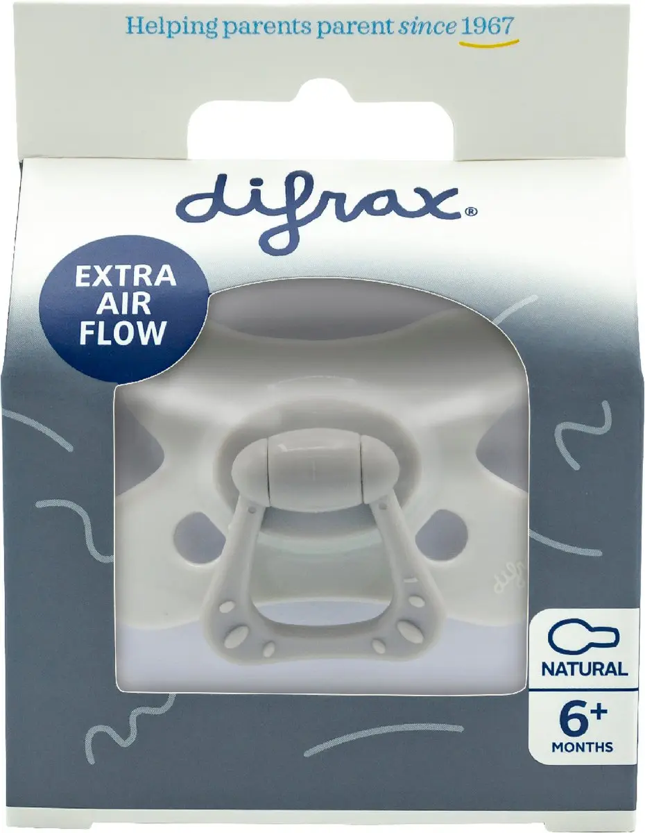 Difrax Uni Fopspeen Grey Agate - 6+ Mnd