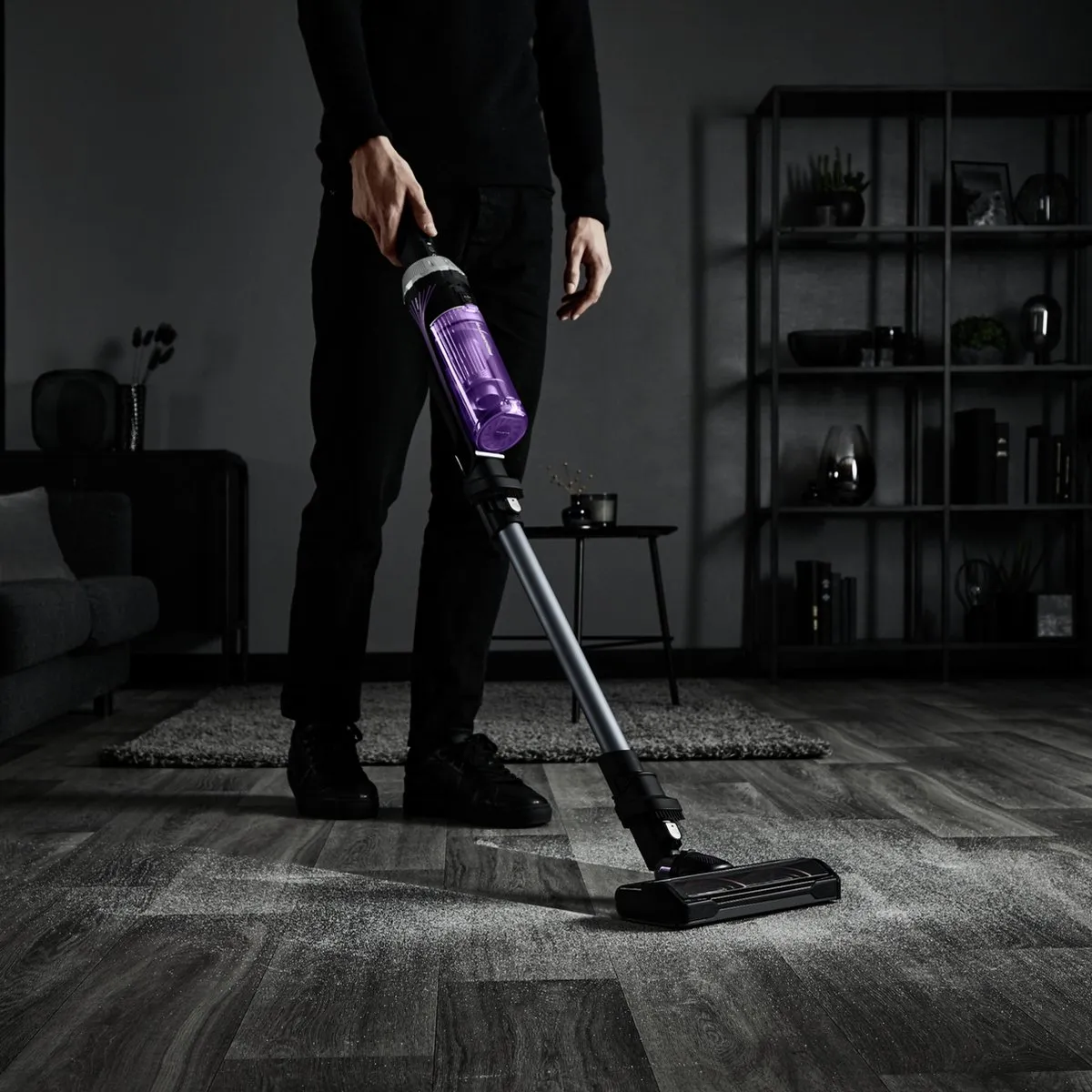 Rowenta X-Nano Essential RH1128 2-in-1 Steelstofzuiger - Paars/Zwart