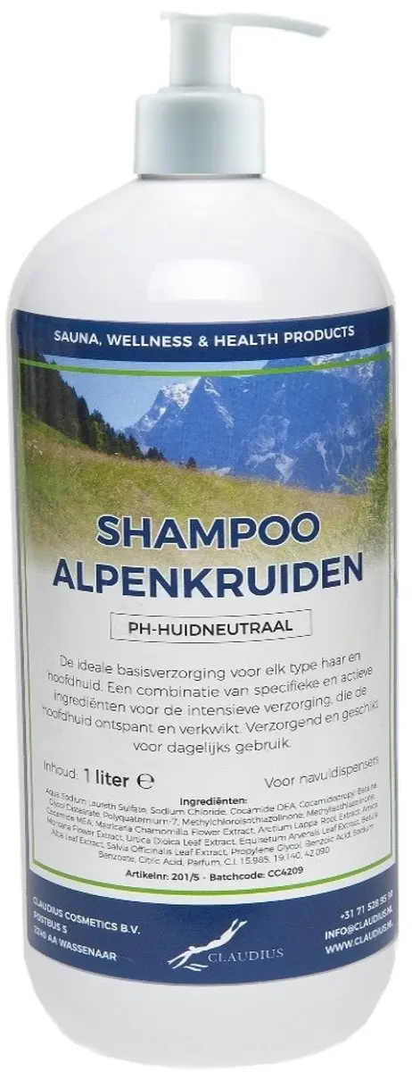 Splashbox Cosmetics Alpenkruiden Shampoo 1L