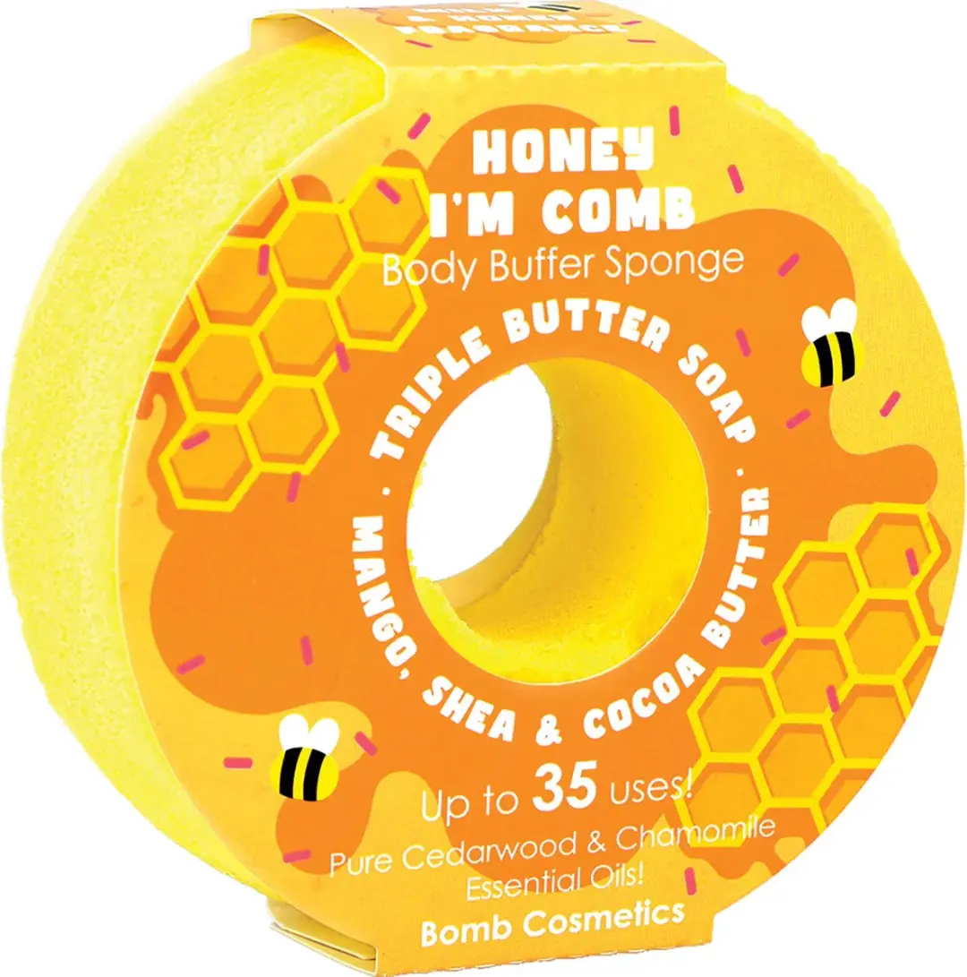 Bomb Cosmetics Honey I'm Comb Donut Body Buffer