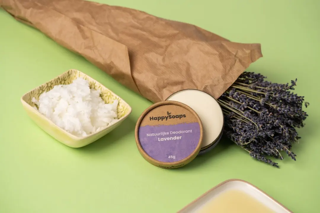 HappySoaps Natuurlijke Deodorant Lavendel 50g - Plasticvrij & Vegan