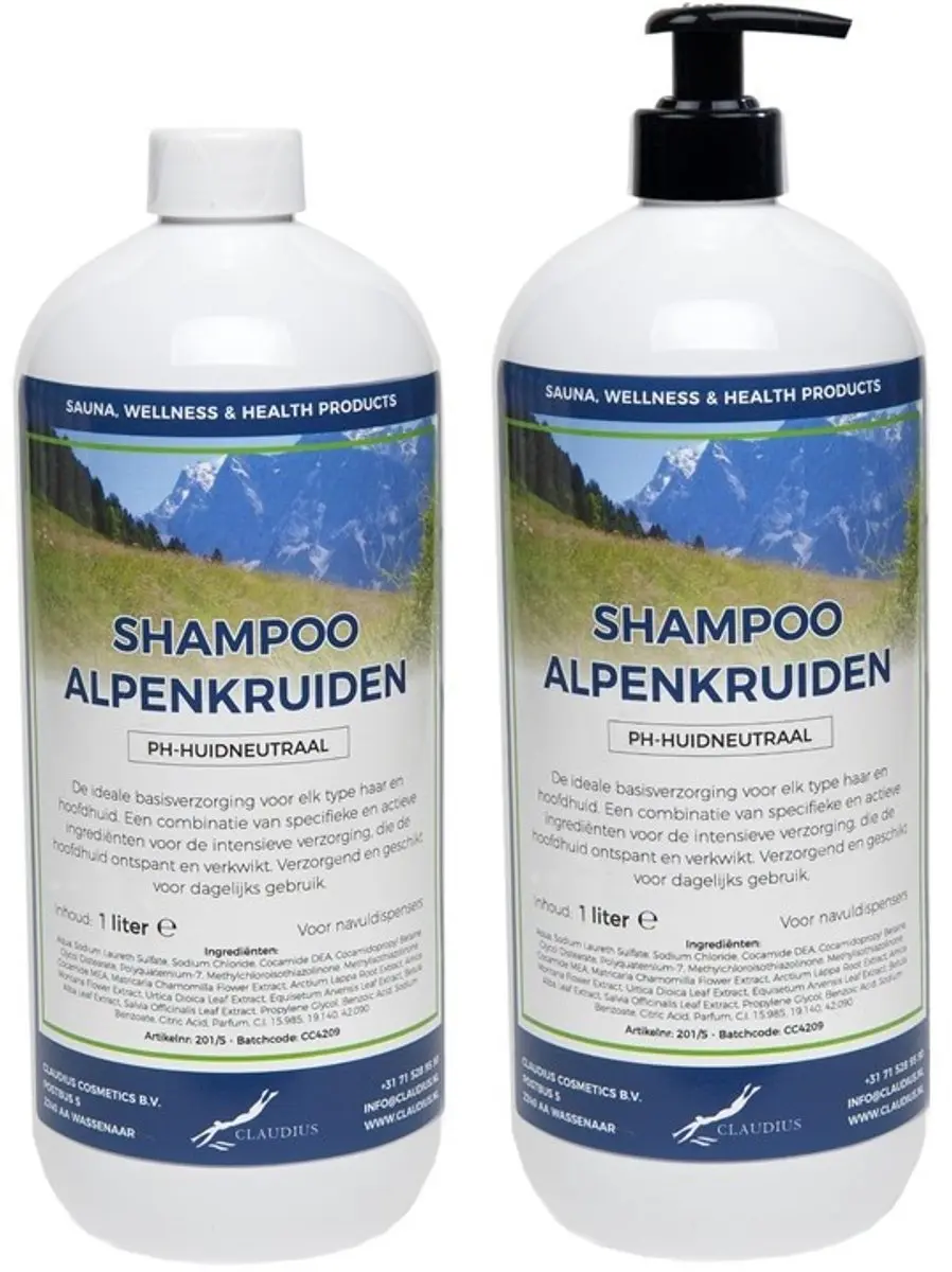 Splashbox Cosmetics Alpenkruiden Shampoo 2x1L