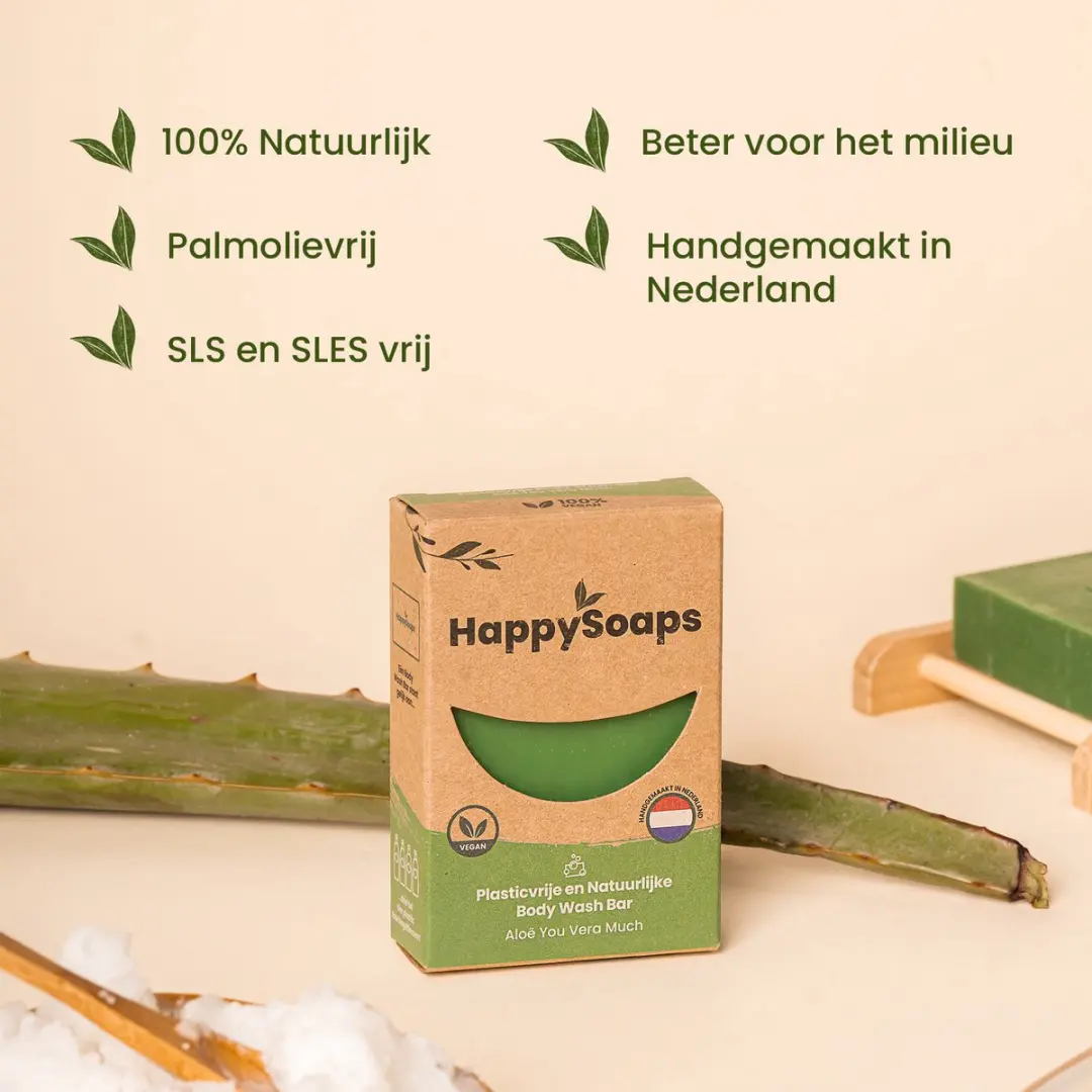 HappySoaps Body Wash Bar Aloë You Vera Much - 100g