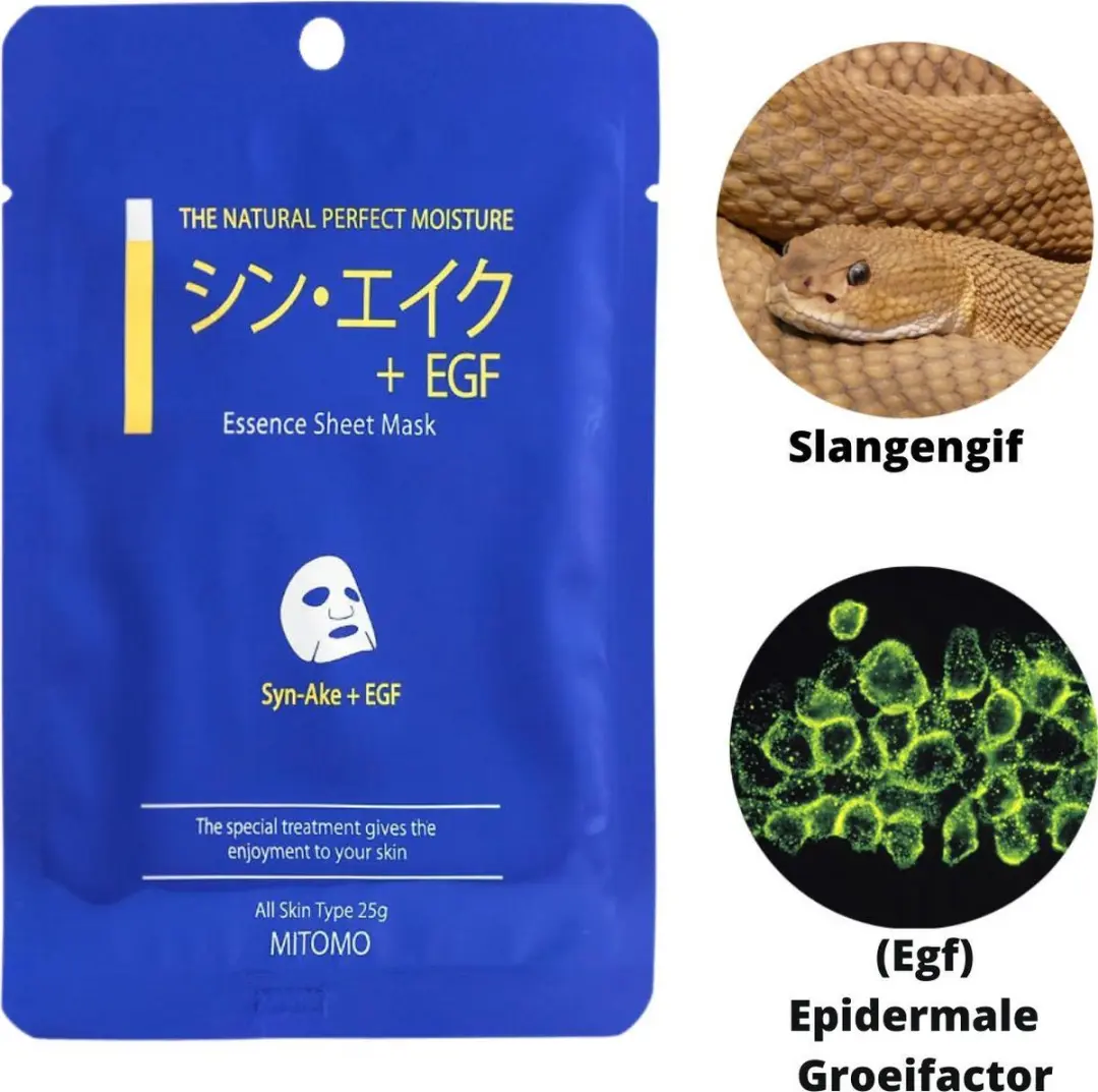 Mitomo Syn-Ake + EGF Gezichtsmaskers 25g - Transparant