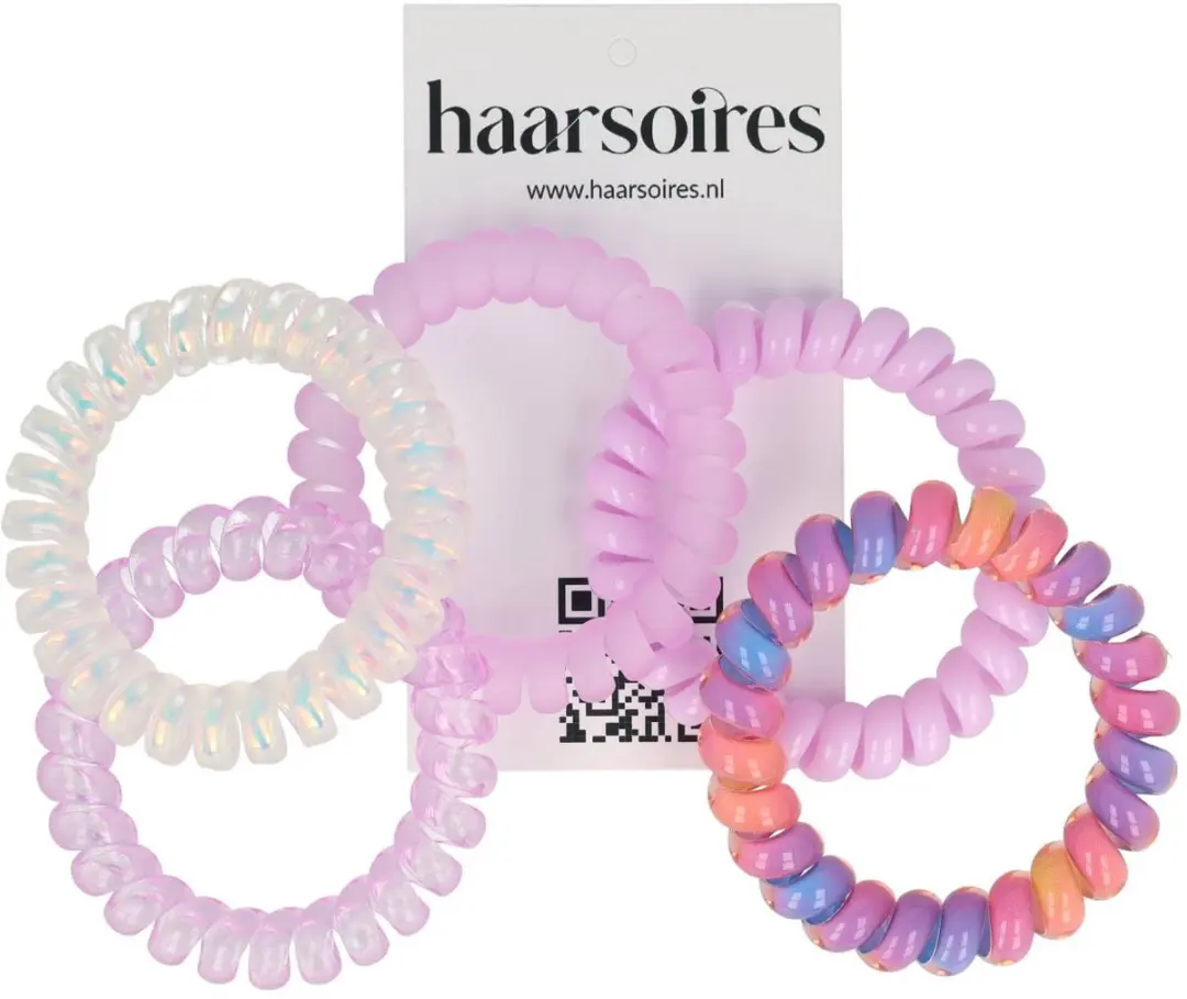 Haarsoires Invisibobble Telefoondraad Mix - 5 Stuks - Paars