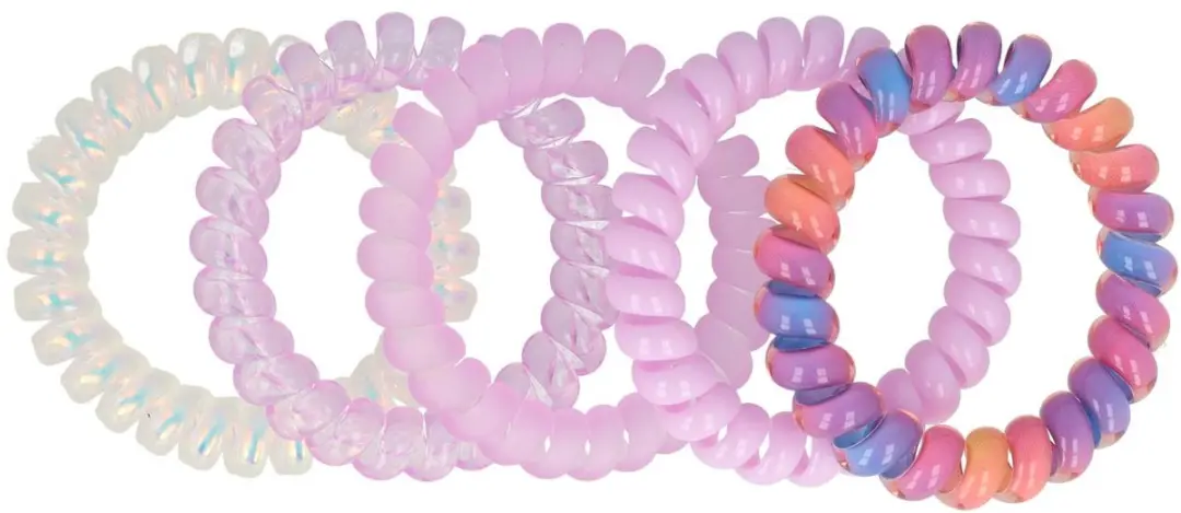 Haarsoires Invisibobble Telefoondraad Mix - 5 Stuks - Paars