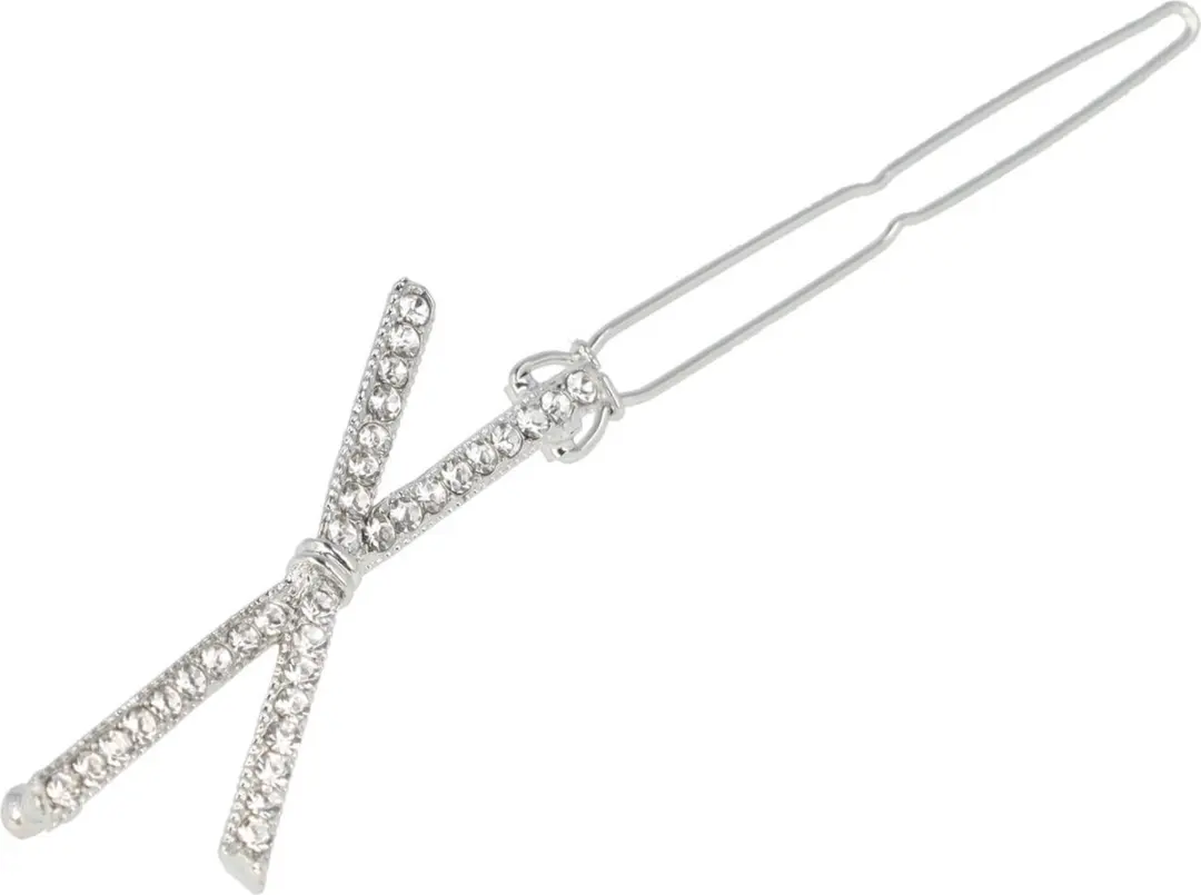 Haarsoires Haarspeld 4,5cm - Strass Zilver