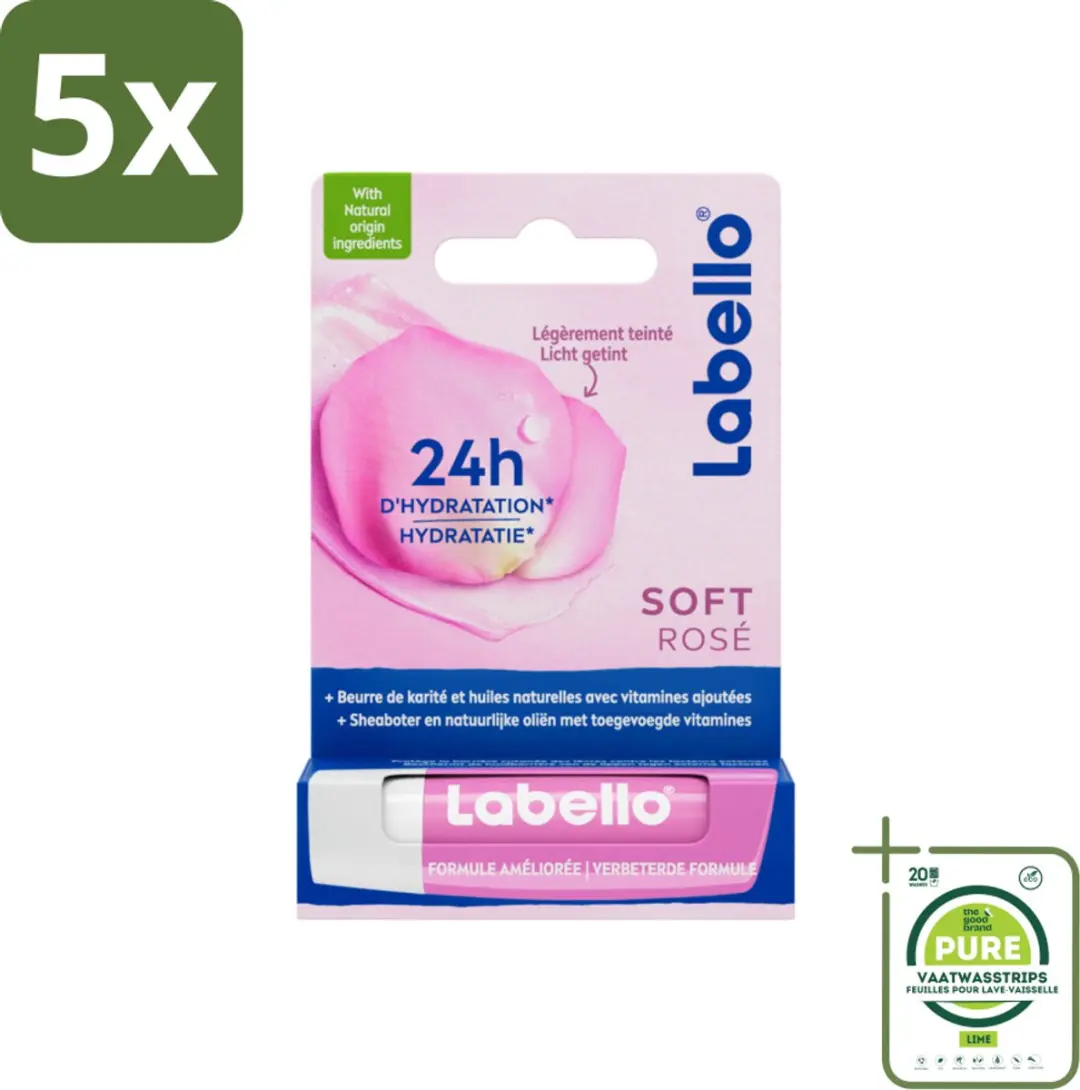 Labello Soft Rosé Lippenbalsem 24g