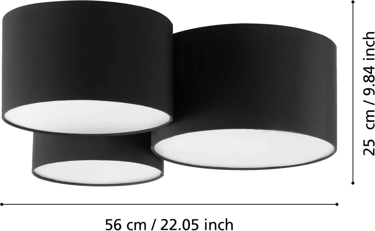 Eglo Pastore 2 Plafondlamp 61cm - Zwart - afbeelding 6 van 6