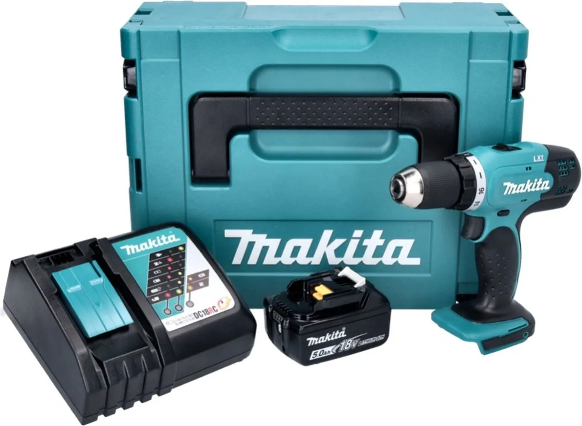 Makita DDF453RT1J Accuboormachine 18V 42Nm - 1x 5.0Ah Accu - afbeelding 3 van 5