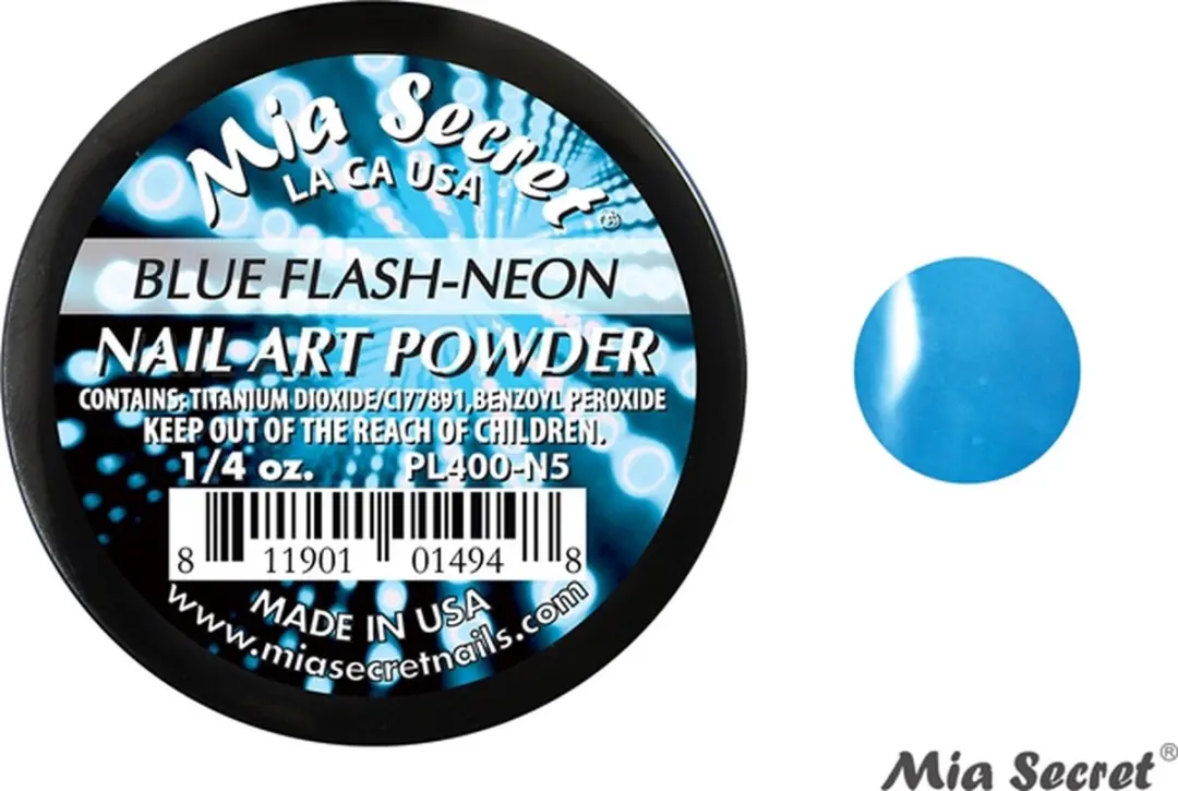 Mia Secret Flash-Neon Acrylpoeder Blauw 7.5ml