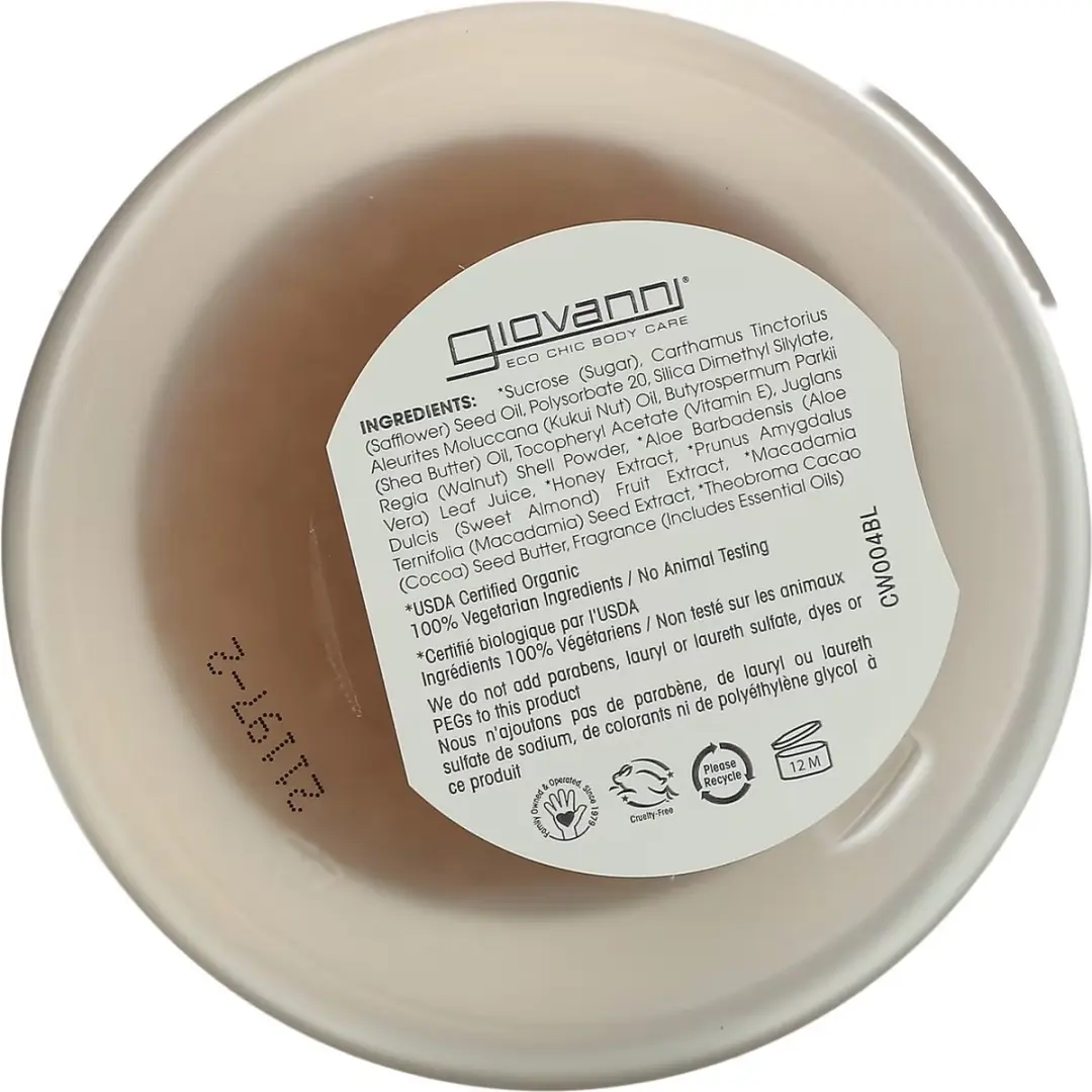 Giovanni Hot Chocolate Sugar Scrub 260ml - Crushed Cocoa Beans