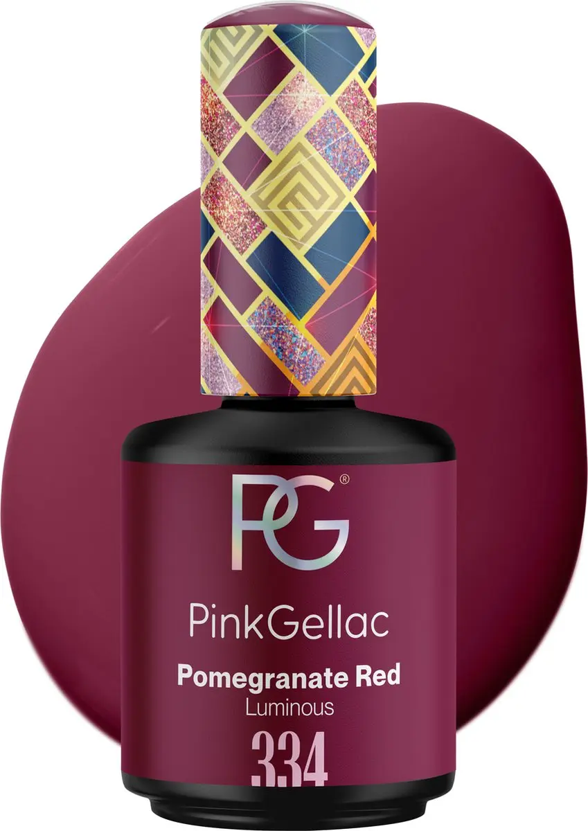 Pink Gellac Pomegranate Red 334 Gellak 15ml