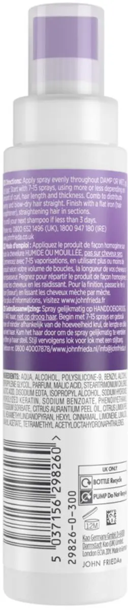 John Frieda Frizz Ease 3-Day Straight Spray 100ml