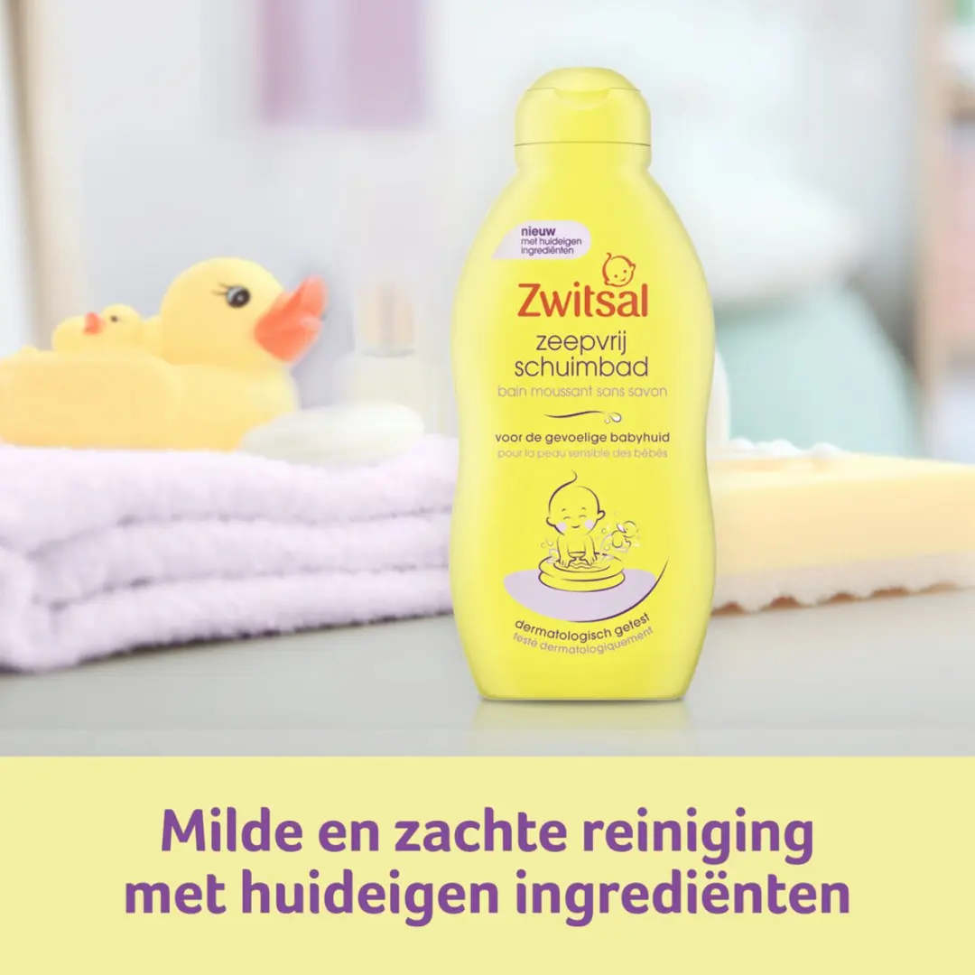 Zwitsal Schuimbad Zeepvrij 400ml - 12 Stuks