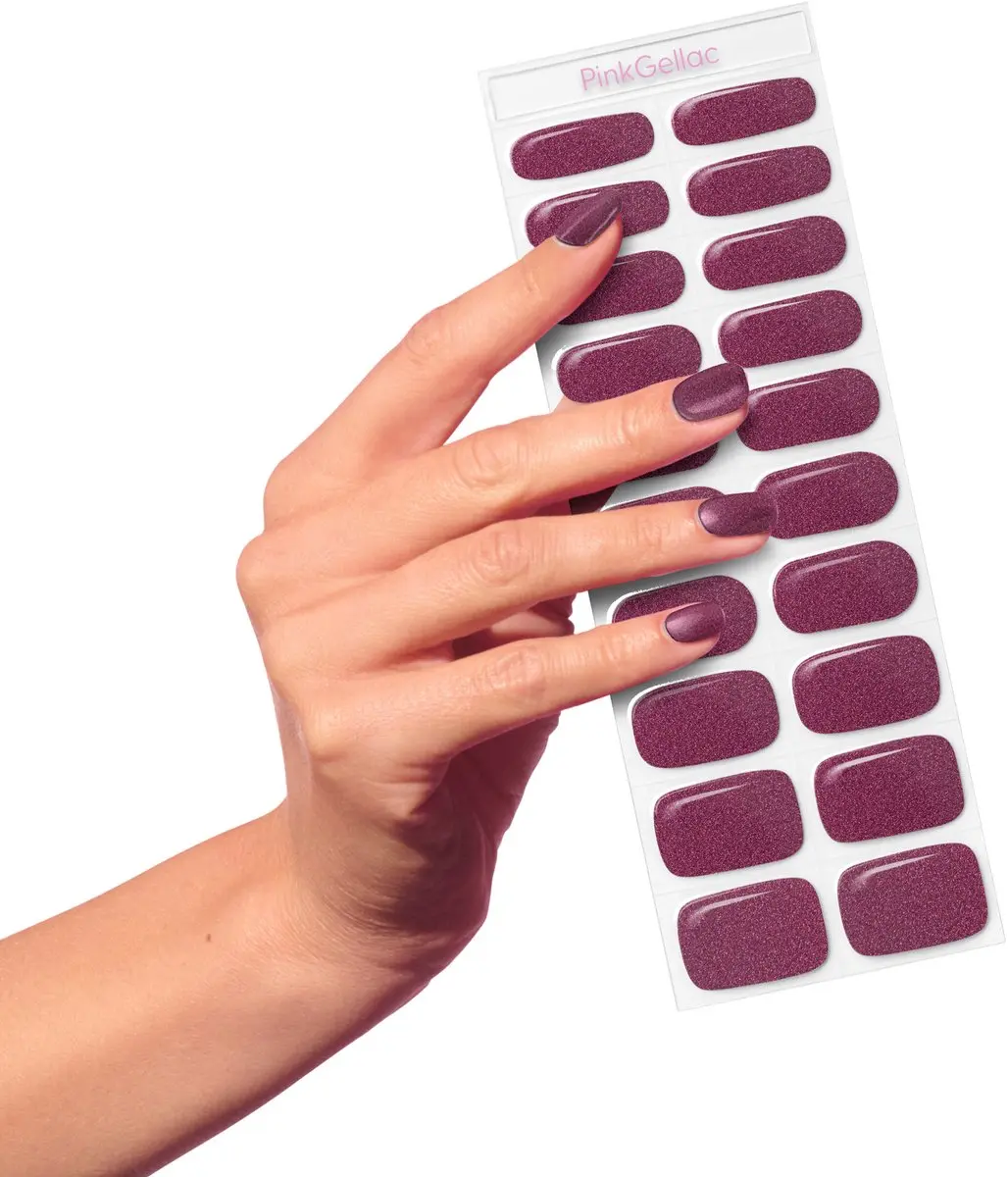 Pink Gellac UV Nagelstickers Sparkling Plum