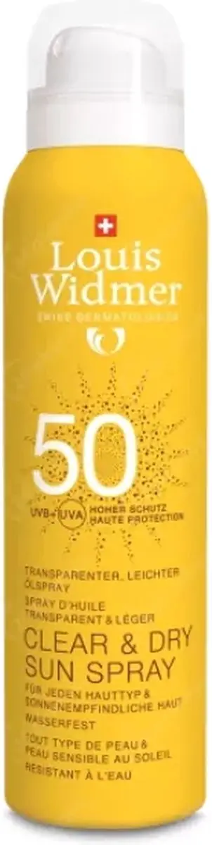 Louis Widmer Clear & Dry Sun Spray SPF50 200ml