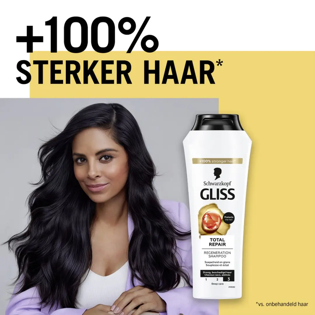 Gliss Total Repair Shampoo - 6x250ml