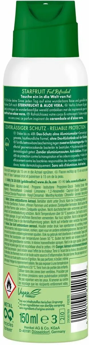 Fa Deodorant Starfruit 150ml - 6 Stuks