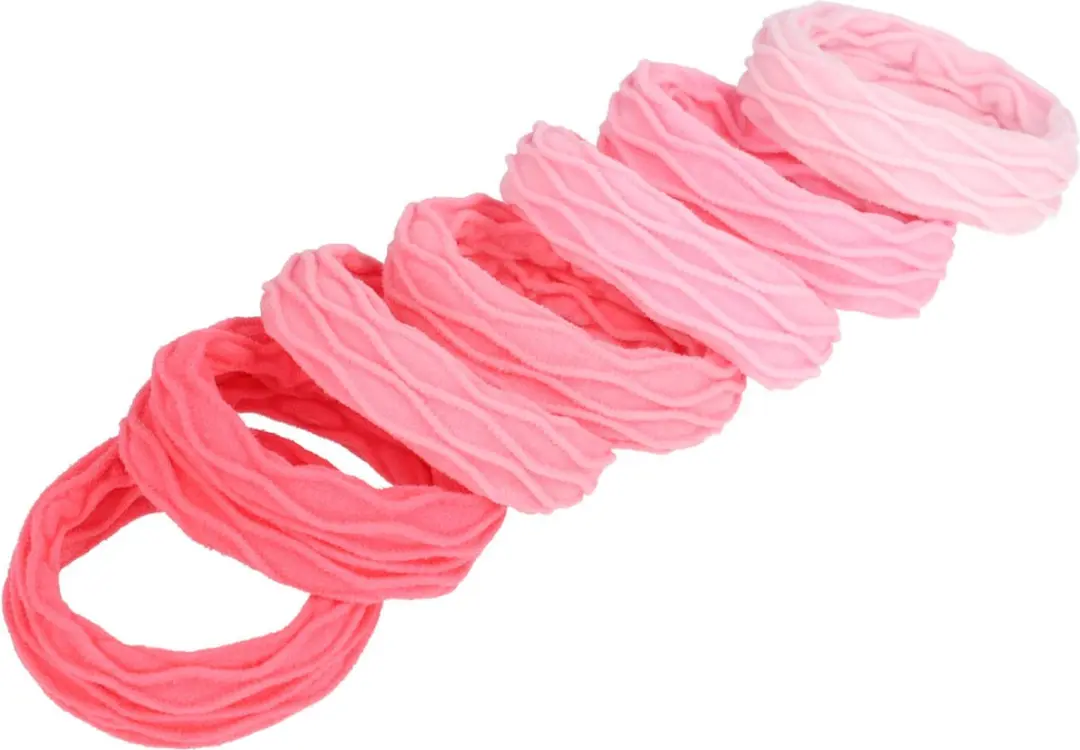 Haarsoires Haarelastieken Basic Roze - 7 Stuks