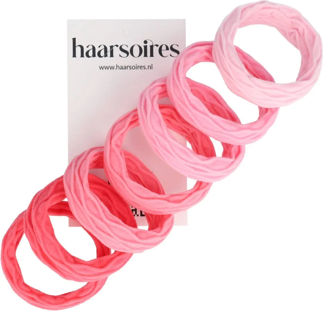 Haarsoires Haarelastieken Basic Roze - 7 Stuks