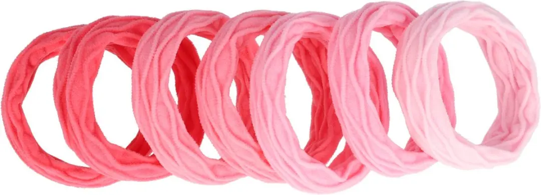 Haarsoires Haarelastieken Basic Roze - 7 Stuks