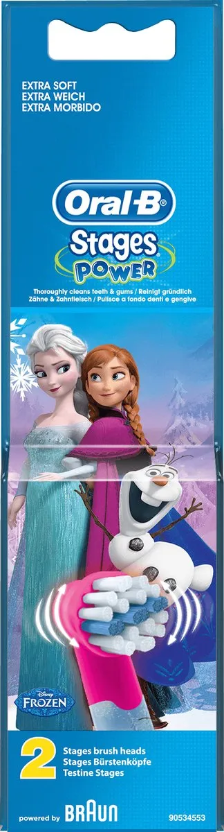 Oral-B Stages Power Disney Frozen Opzetborstels - 2 Stuks - Roze