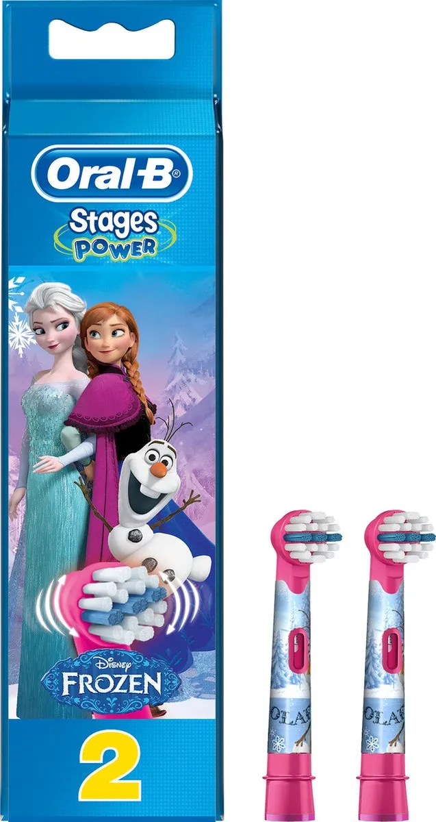 Oral-B Stages Power Disney Frozen Opzetborstels - 2 Stuks - Roze