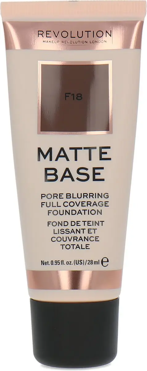 Makeup Revolution Matte Base Pore Blurring Foundation F18