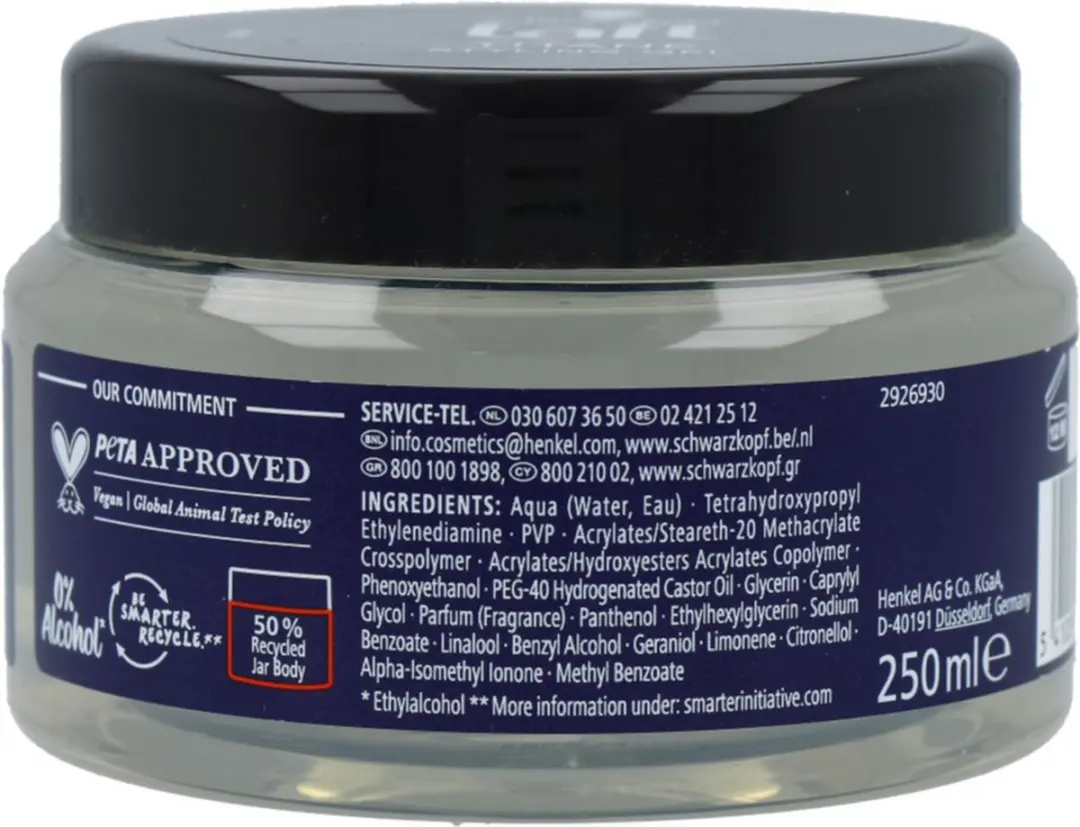 Taft Power Gel Titane 250ml