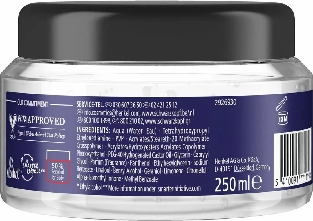 Taft Power Gel Titane 250ml