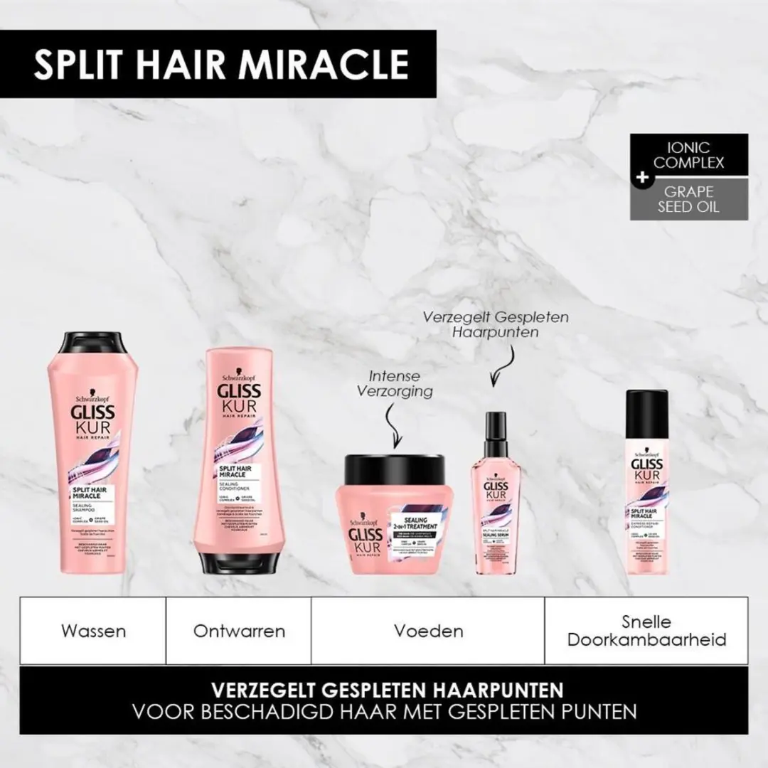 Gliss Kur Split Hair Miracle Shampoo - 370ml x 3