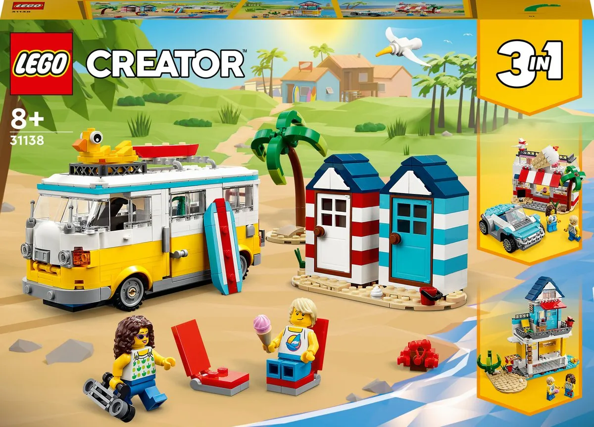 LEGO 31138 3-in-1 Camper op het Strand