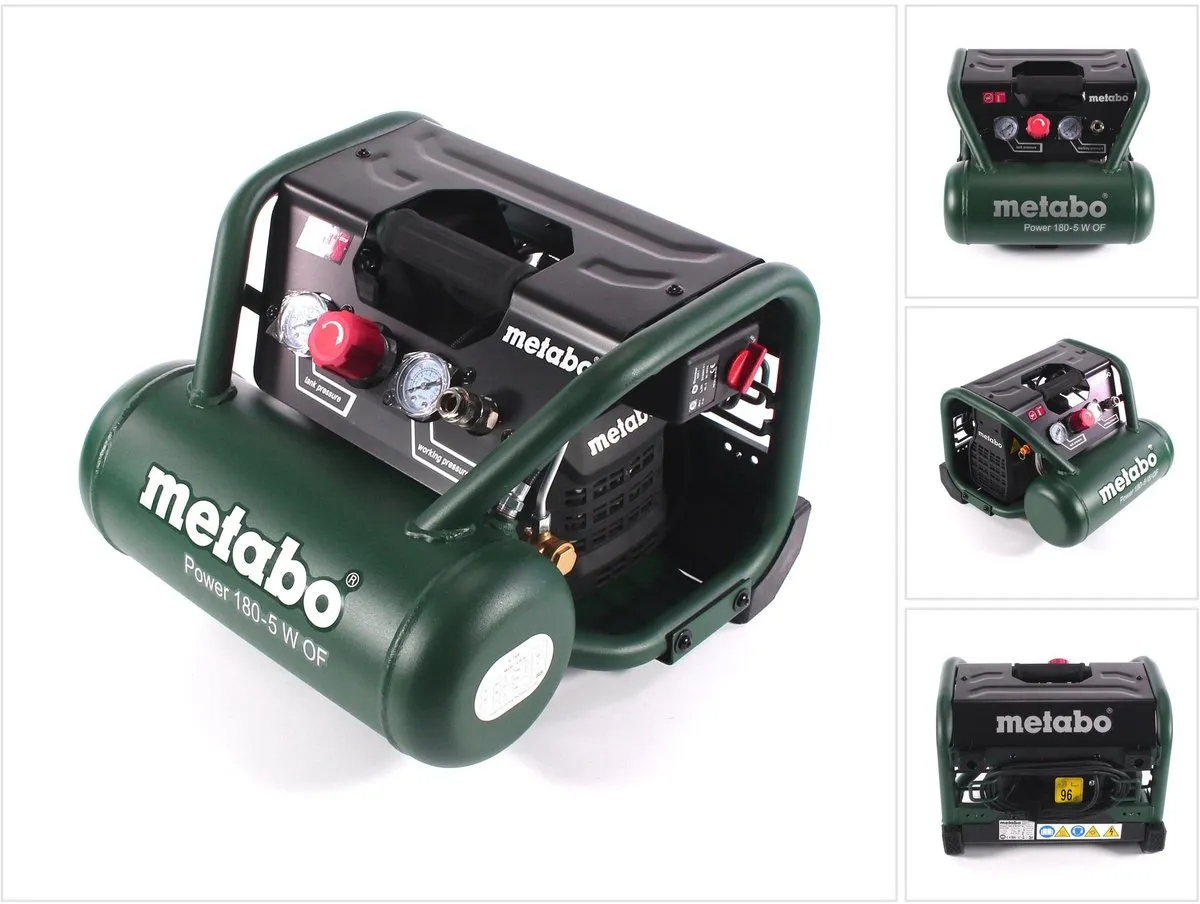 Metabo Power 180-5 W OF Compressor 1100W - 8 bar - 5L