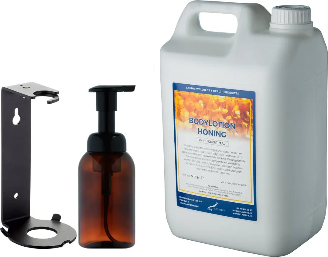 Splashbox Cosmetics Zeepdispenser 300ml + Honing Bodylotion 5.3L