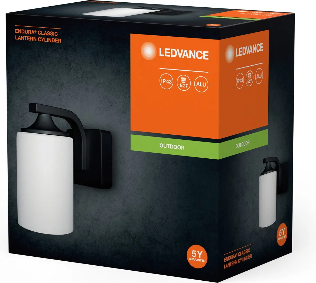 LEDVANCE Endura Classic Lantern Cylinder Buitenarmatuur E27 - Aluminium - IP43