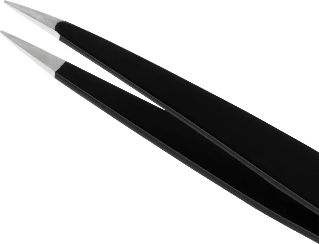 Tweezerman Brow Shaping Set - Mini Slant & Point + Angled Brush - Zwart