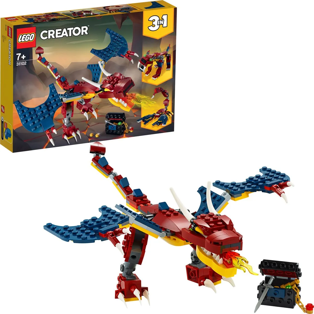 LEGO Creator Vuurdraak 31102 - 234 Stukken