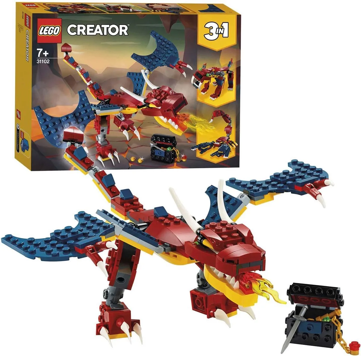 LEGO Creator Vuurdraak 31102 - 234 Stukken