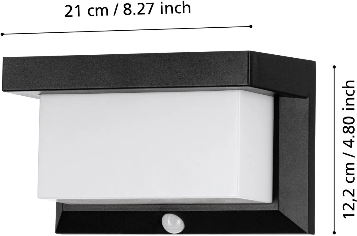 Eglo Utrera Wandlamp Zonne-Energie 20cm - Zwart - afbeelding 6 van 6