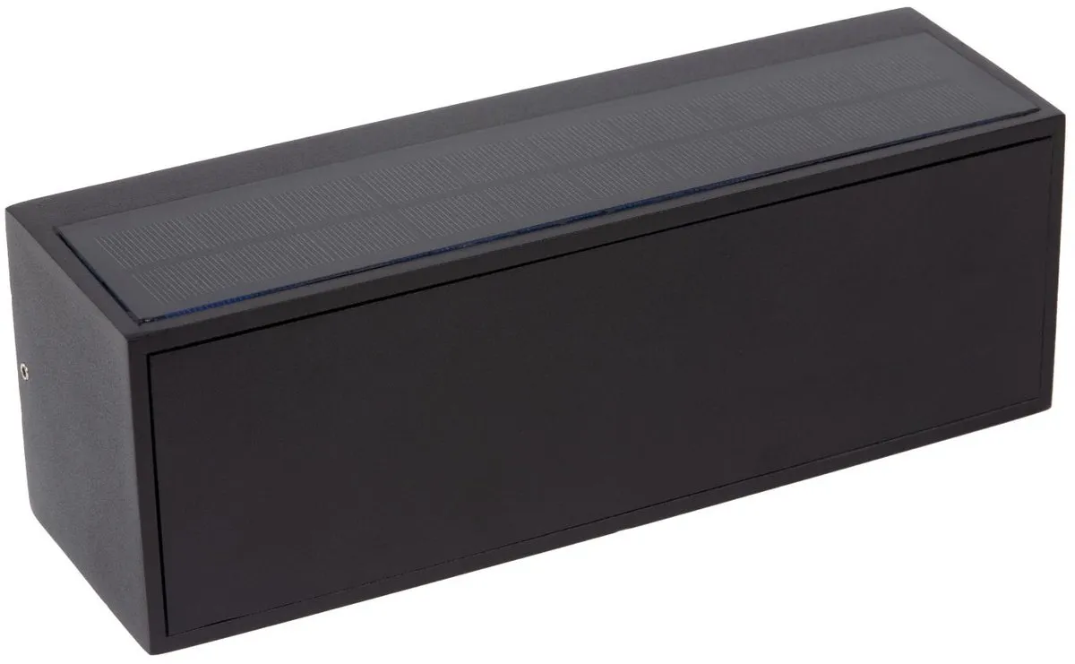 Lucide Sutton Wandlamp Zonne-energie LED 1.5W - Zwart