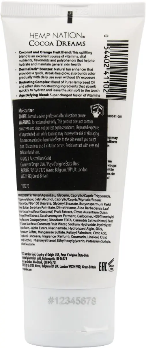 Australian Gold Hemp Nation Cocoa Dreams After Sun 83ml