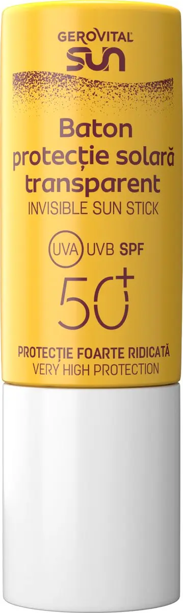 Gerovital SUN Transparante Zonnebrand Stick SPF50+ 12ml