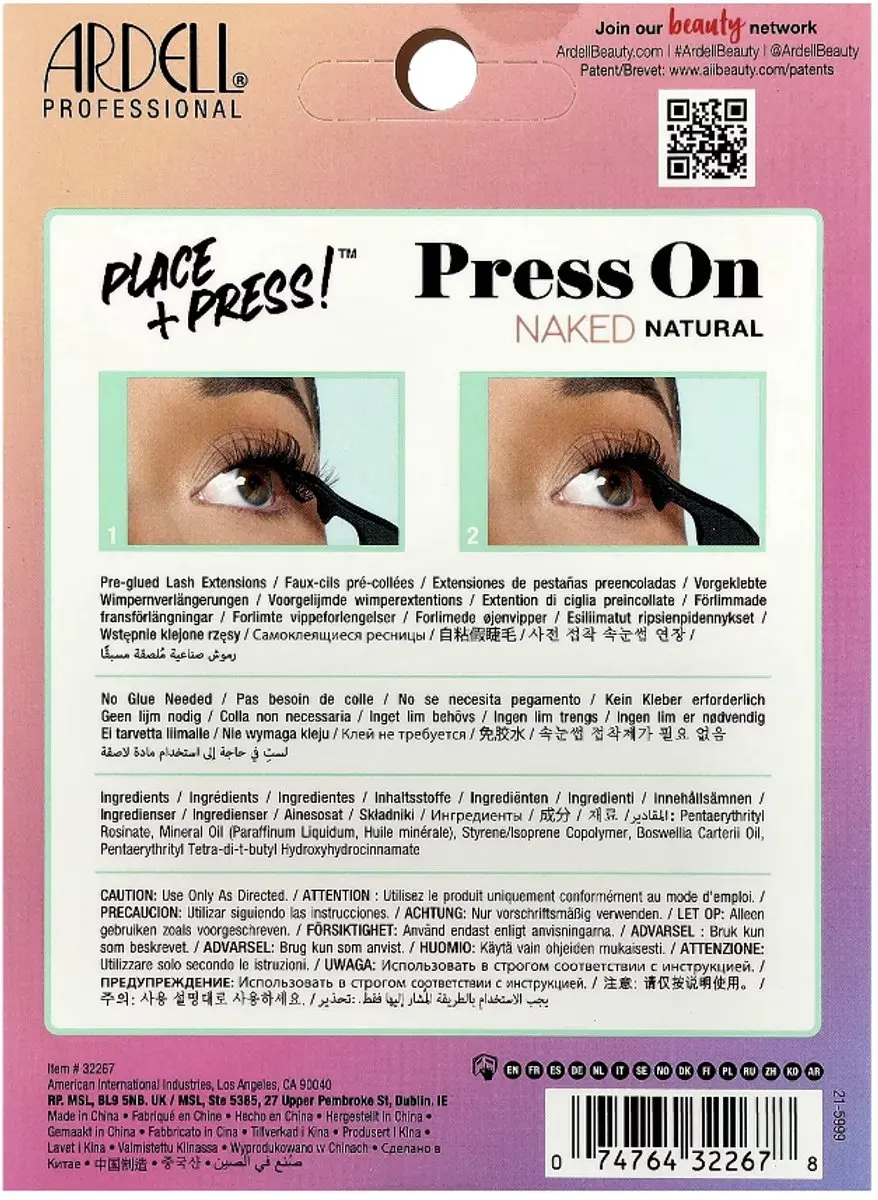 Ardell Wimpern in Bündeln Pre-glued Naked Natural 10–12mm - 30 Stuks