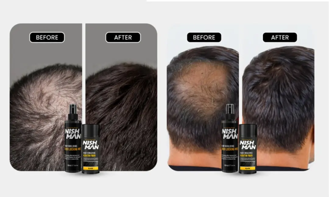 Nishman Hair Building Keratin Fiber 2-in-1 Zwart - 207ml