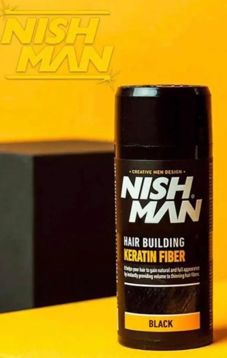 Nishman Hair Building Keratin Fiber 2-in-1 Zwart - 207ml